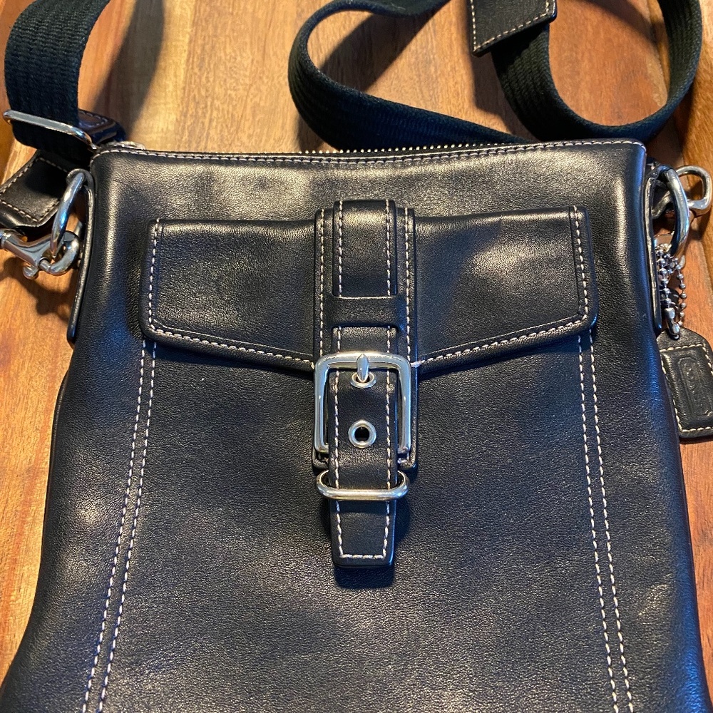 Coach Black Leather Crossbody Bag
